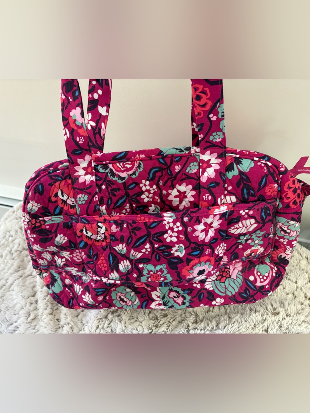 Vera Bradley Compact Traveler Bag in Bloom Berry NWT